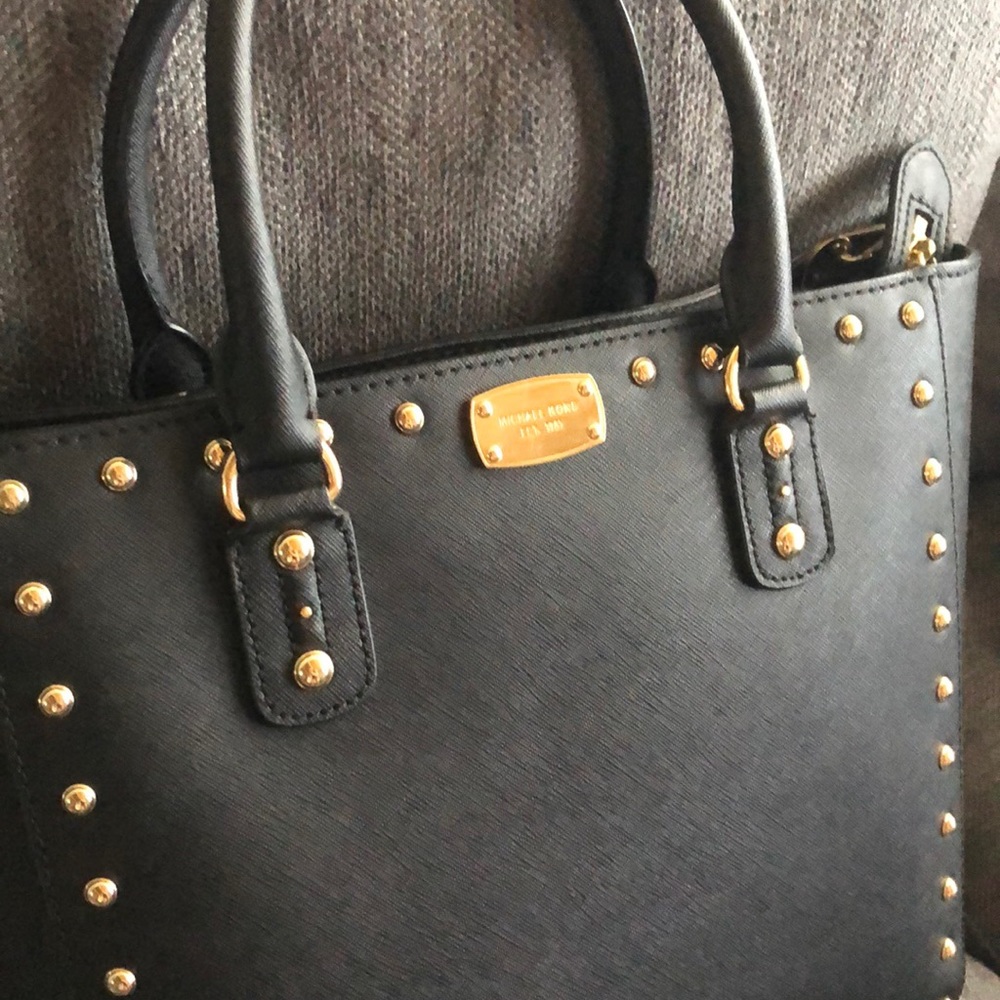Large Michael Kors Tote Satchel Bag (Black) - Picture 2 of 4